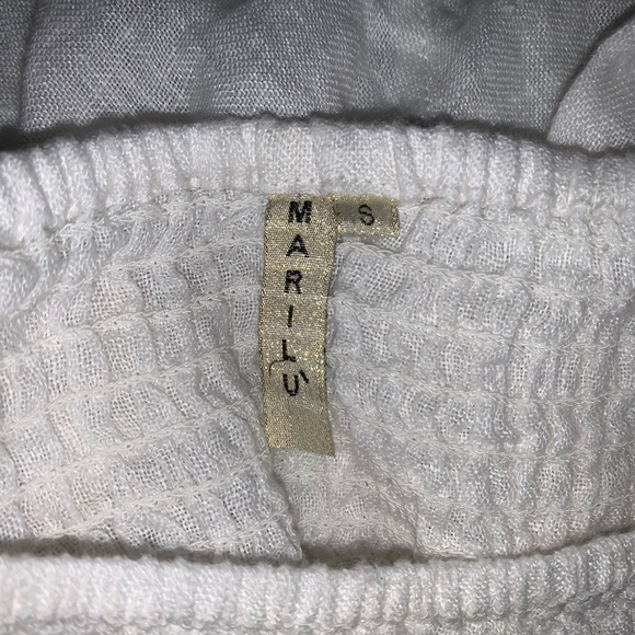 Marilu Moda Positano made in Italy white dresses top size small S lace linen - Picture 5 of 5